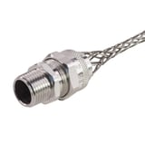 Cable connectors cord grips aluminum strain relief connector straight cord grip with mesh