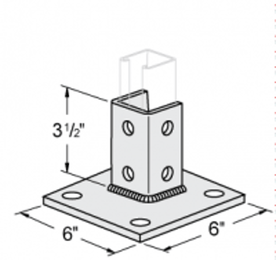 6 hole single channel post base 4774d h57ddybxwpovbwcj